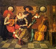 HALS, Dirck Amusing Party in the Open Air (detail) g oil painting picture wholesale